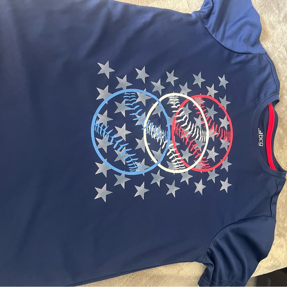 Boys short sleeve navy dry fit graphic tee from Academy